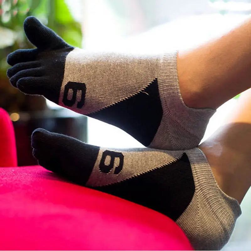 Pure Cotton Five Finger Socks Mens Sports Breathable Comfortable Shaping Anti Friction Men's Socks With Toes