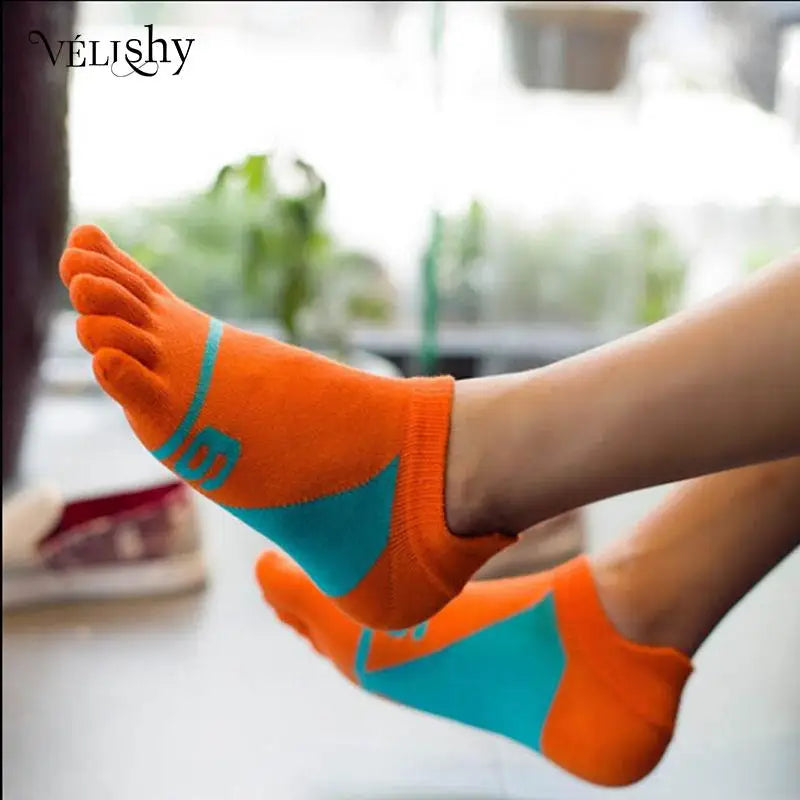 Pure Cotton Five Finger Socks Mens Sports Breathable Comfortable Shaping Anti Friction Men's Socks With Toes