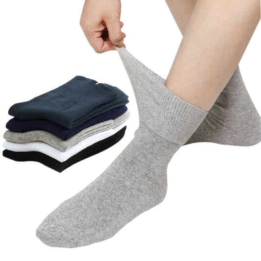 8 Pairs/Lot Diabetic Socks Non Binding Loose Top for Diabetes Hypertensive Patients Swollen Feet Bamboo Cotton Material