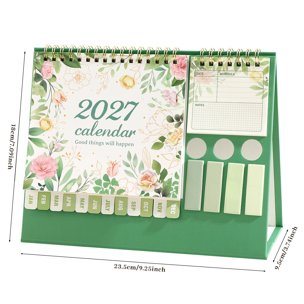 2027 Floral Desk Calendar