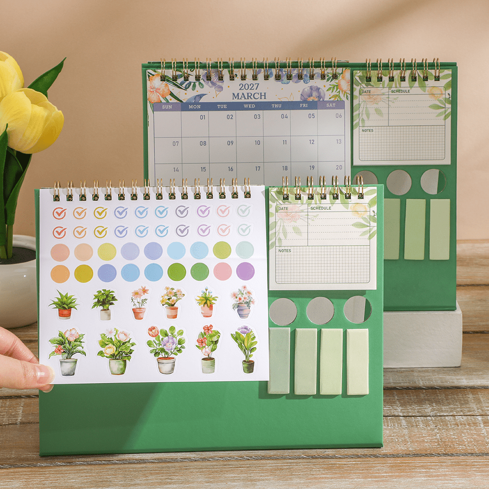 2027 Floral Desk Calendar