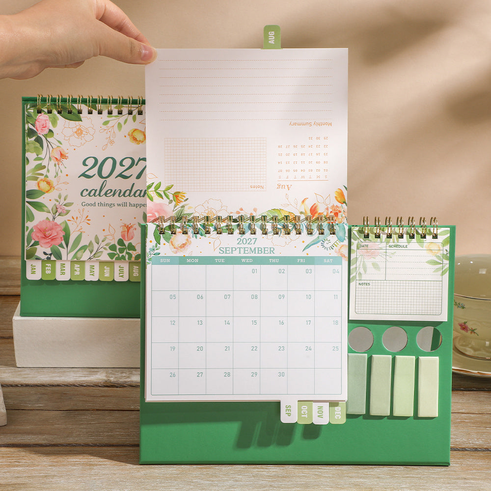 2027 Floral Desk Calendar