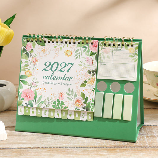 2027 Floral Desk Calendar