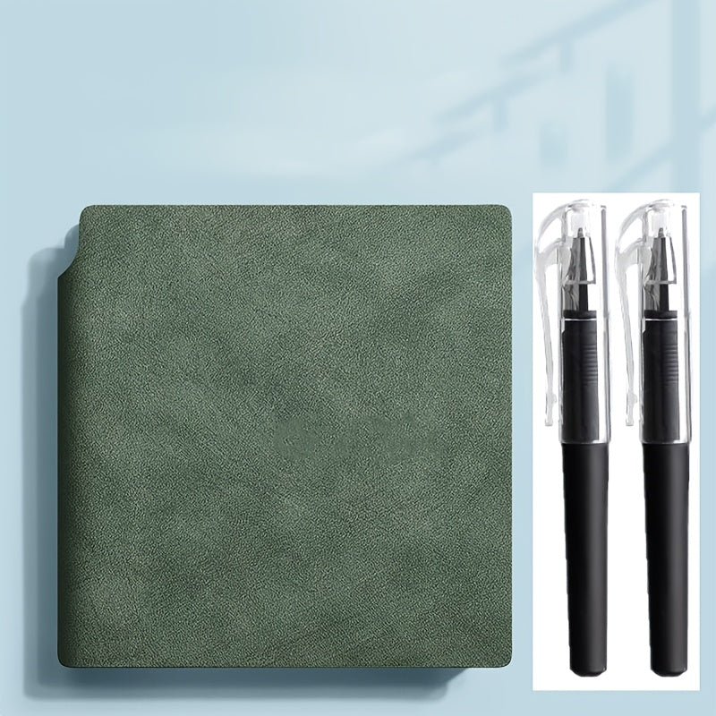 Pocket Notebook & Two Pens — Dark Green