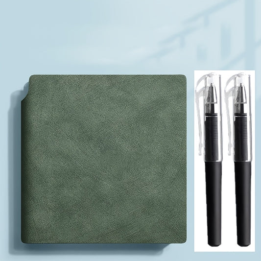 Pocket Notebook & Two Pens — Dark Green
