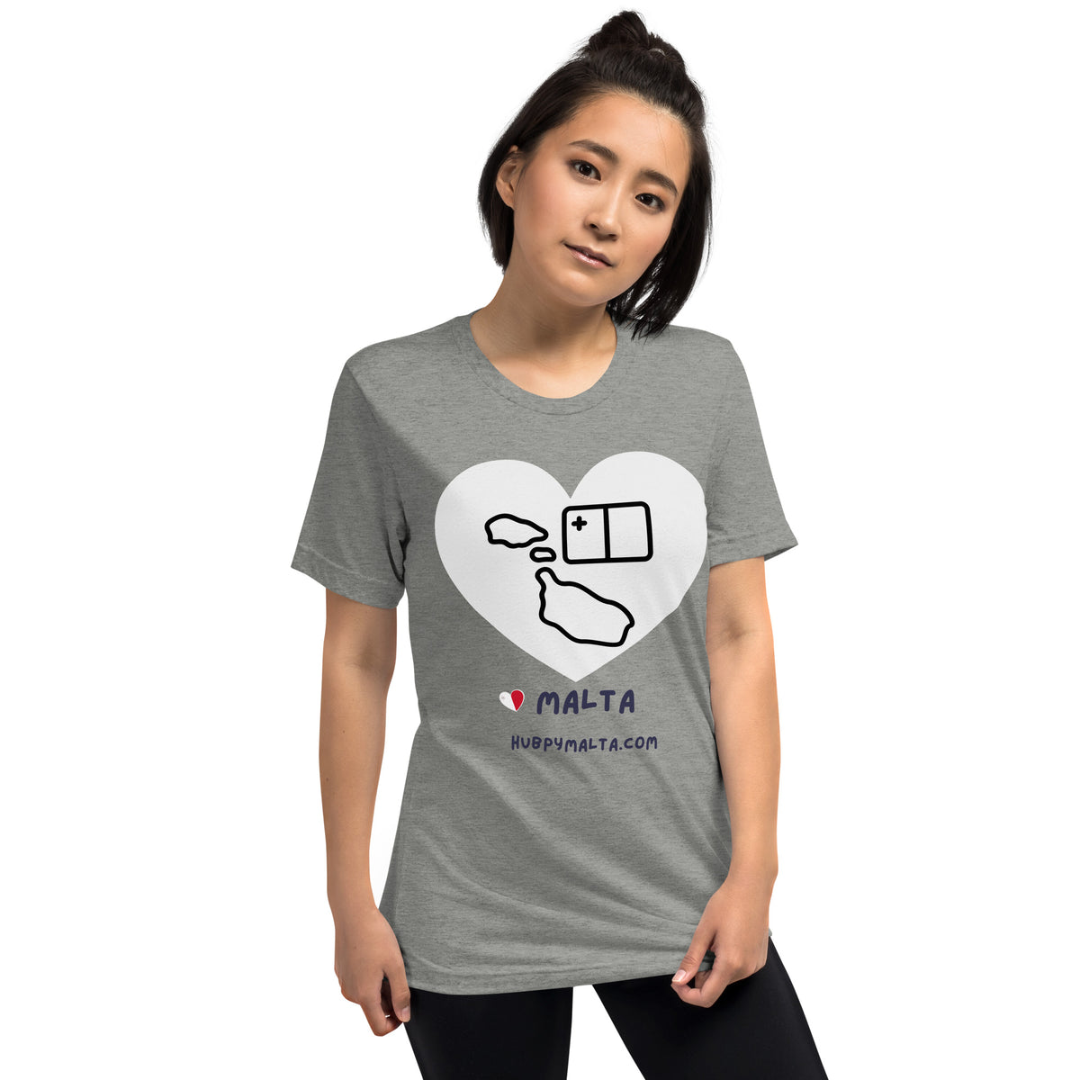 Unisex t-shirt - Malta Map Heart (Multi-Colour Multi-Size)