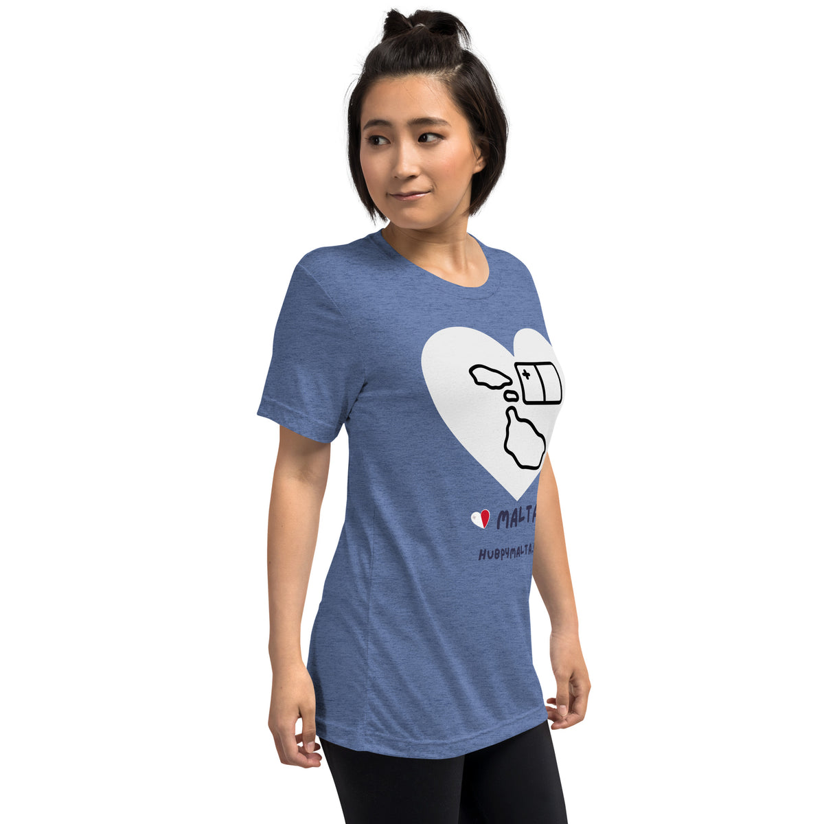Unisex t-shirt - Malta Map Heart (Multi-Colour Multi-Size)