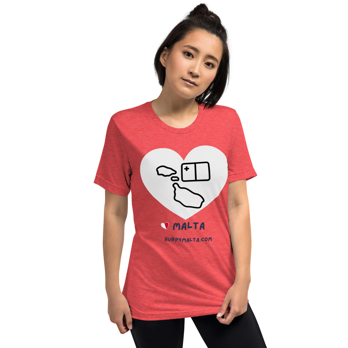 Unisex t-shirt - Malta Map Heart (Multi-Colour Multi-Size)