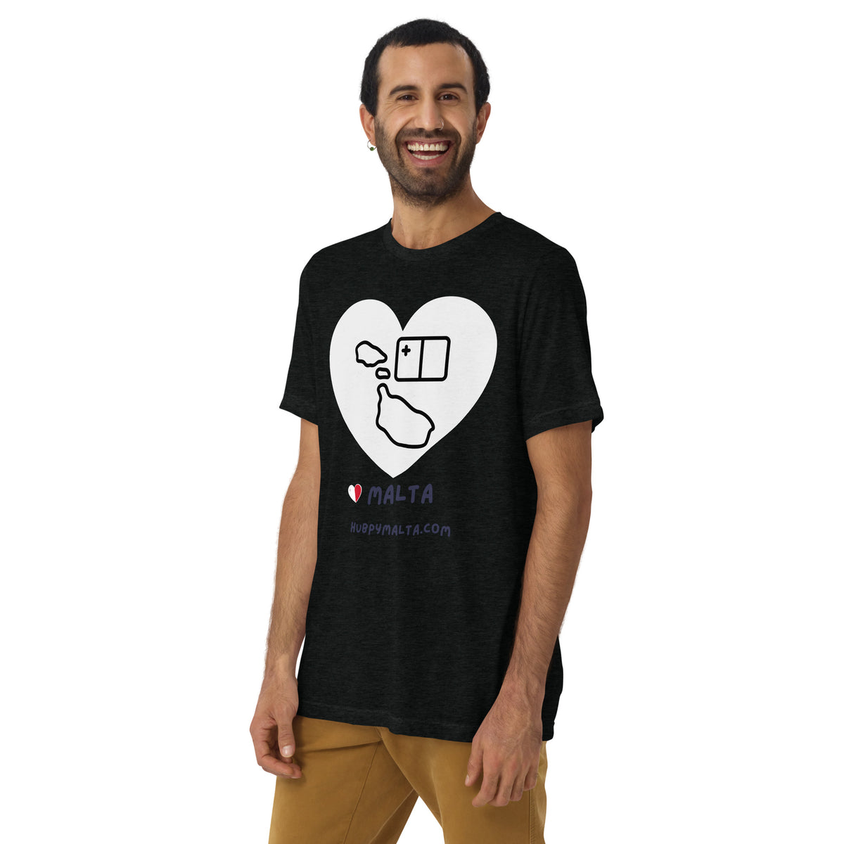 Unisex t-shirt - Malta Map Heart (Multi-Colour Multi-Size)