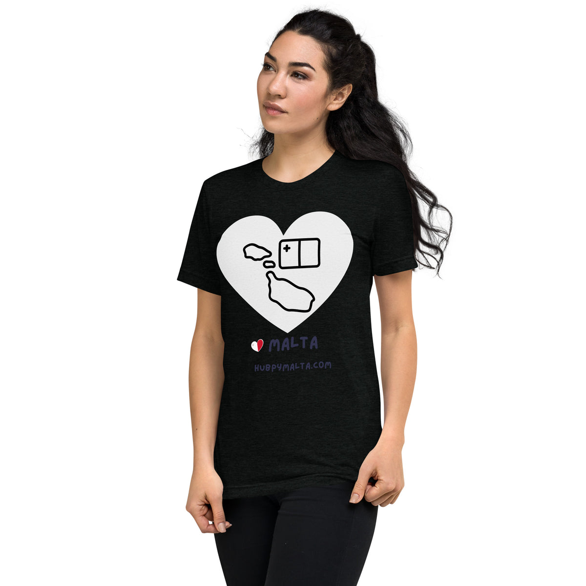 Unisex t-shirt - Malta Map Heart (Multi-Colour Multi-Size)