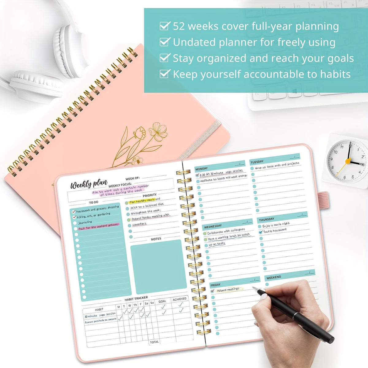 Undated Weekly Planner